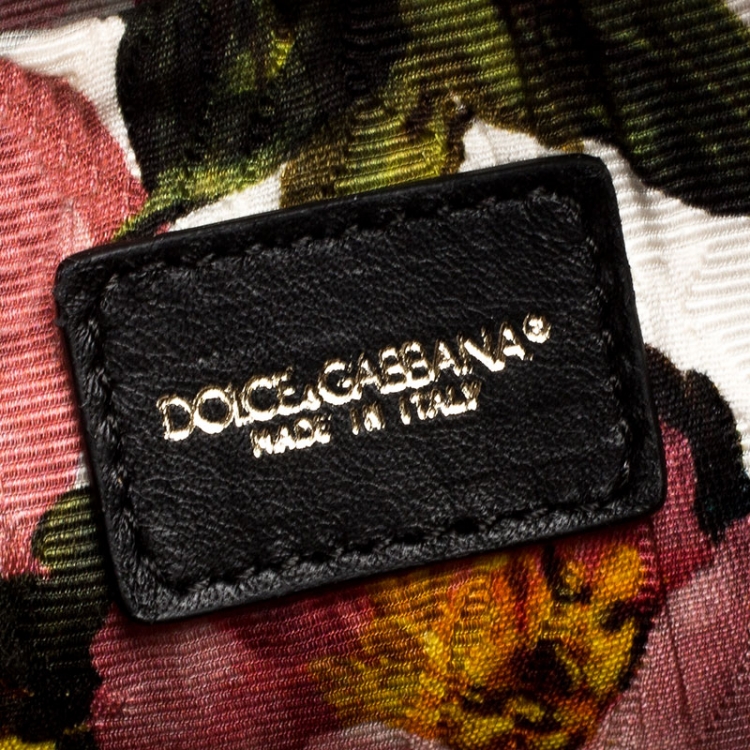 Pre Owned Dolce and Gabbana Pink Leopard Print Leather Medium Miss Sicily Top Handle Bag