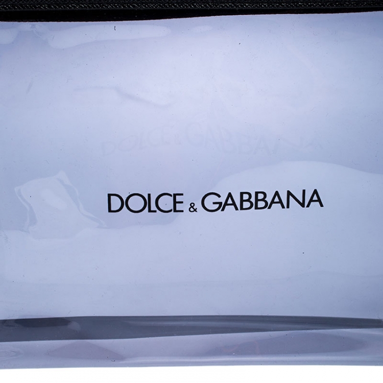 مملوكة مسبقًا Dolce and Gabbana Black PVC and Leather Pouch