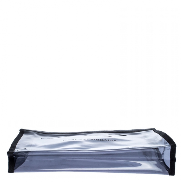 مملوكة مسبقًا Dolce and Gabbana Black PVC and Leather Pouch