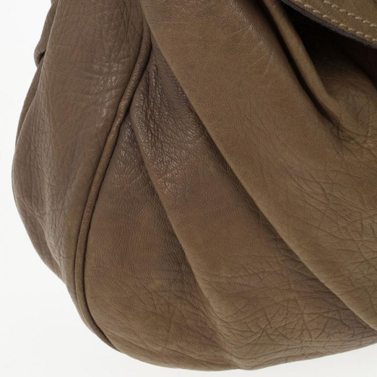 Pre Owned Dolce and Gabbana Pebble Leather Slouchy Large Hobo