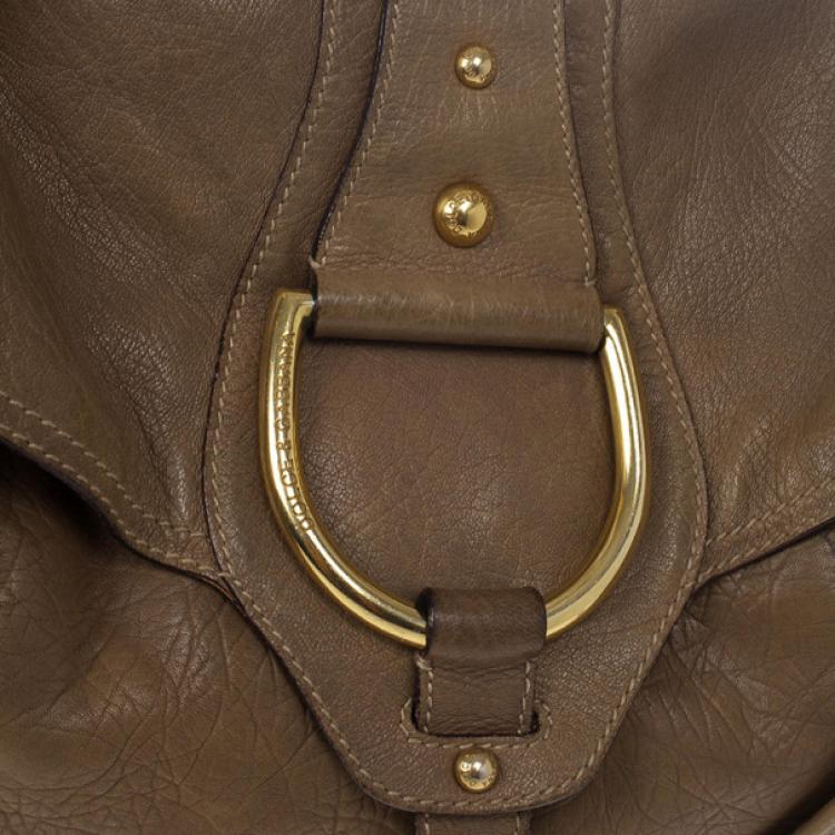 Pre Owned Dolce and Gabbana Pebble Leather Slouchy Large Hobo