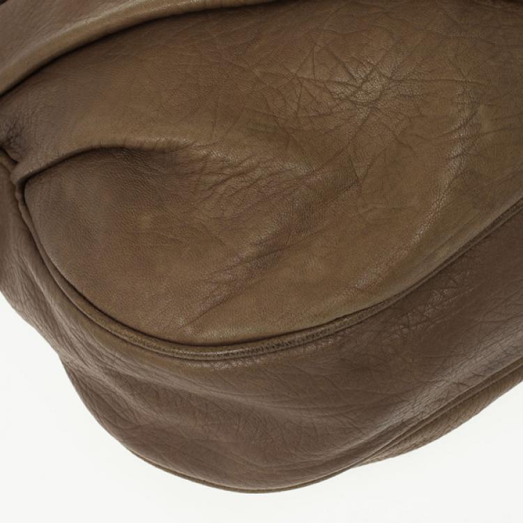 Pre Owned Dolce and Gabbana Pebble Leather Slouchy Large Hobo