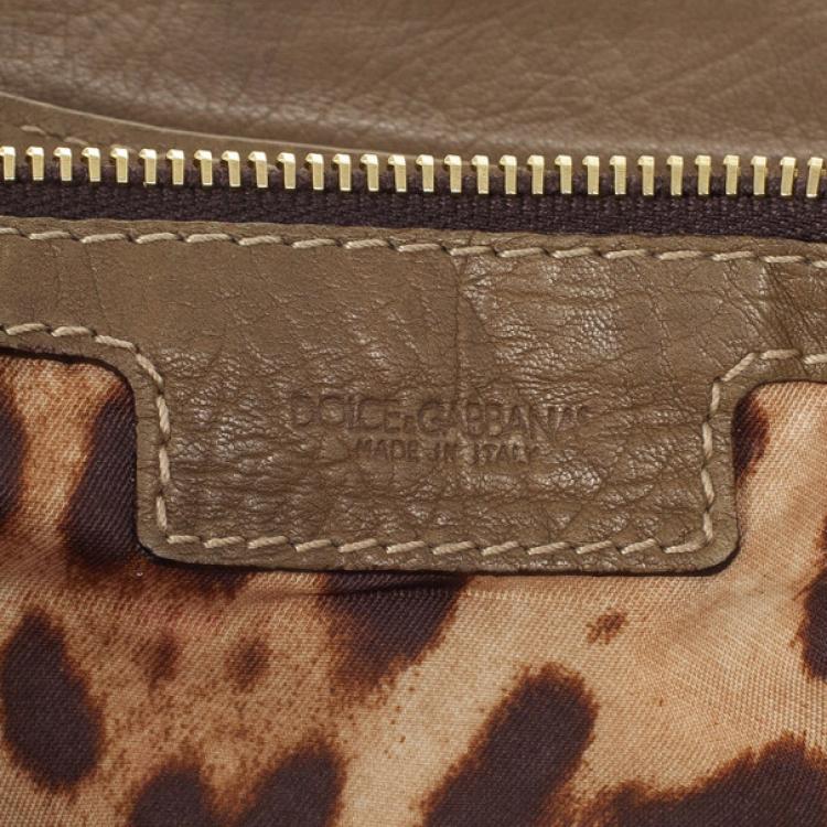 Pre Owned Dolce and Gabbana Pebble Leather Slouchy Large Hobo