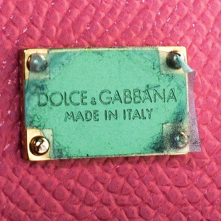 Pre Owned Dolce and Gabbana Pink Dauphine Leather Medium Miss Sicily Bag