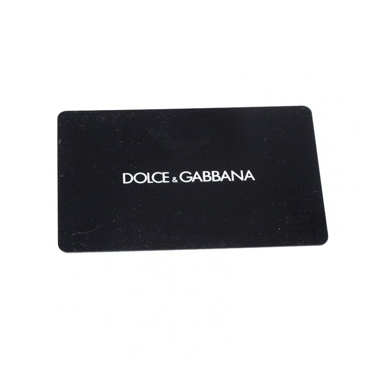 Pre Owned Dolce and Gabbana Black Leather Rosaria Box Top Handle Bag