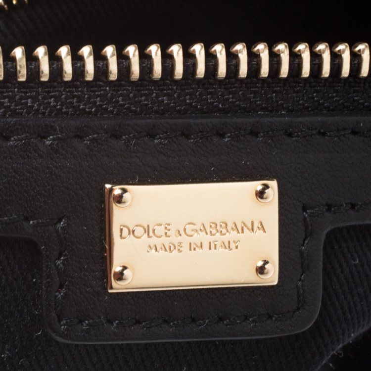 Pre Owned Dolce & Gabbana Leopard Print Leather Medium Miss Sicily Top Handle Bag