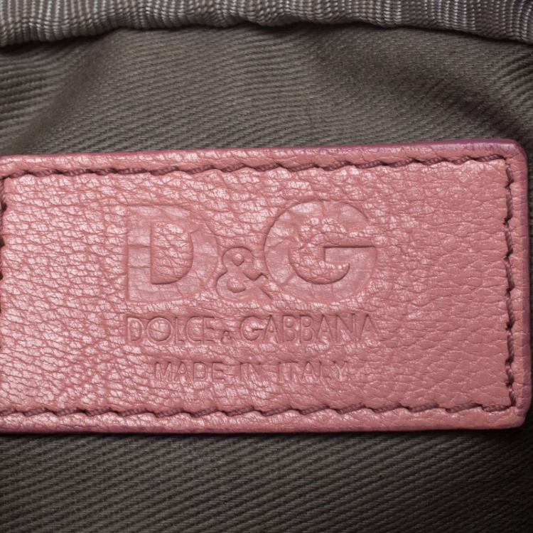 Pre Owned Dolce and Gabbana Pink Quilted Leather Lily Glam Crossbody Bag