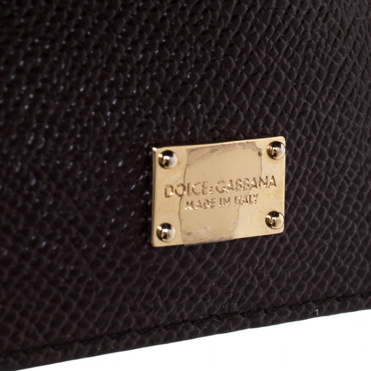 Pre Owned Dolce & Gabbana Burgundy Leather Small Miss Sicily Top Handle Bag