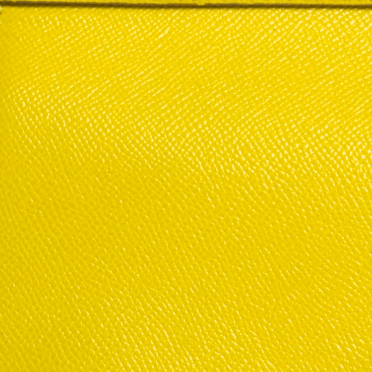 Pre Owned Dolce & Gabbana Yellow Dauphine Leather Medium Miss Sicily Top Handle Bag