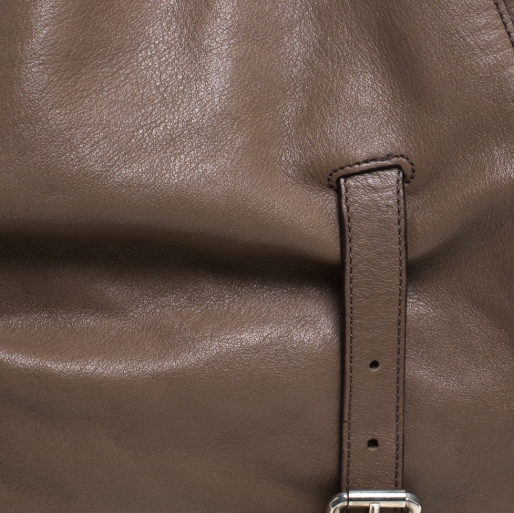 Pre Owned Dolce & Gabbana Beige Leather Miss Forever Tote