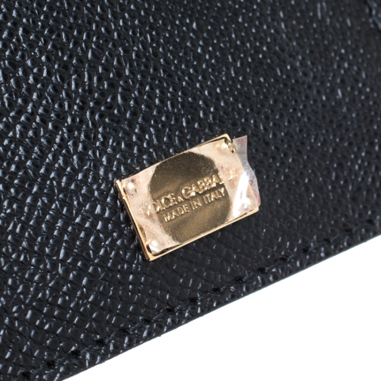 Pre Owned Dolce and Gabbana Black Leather Medium Miss Sicily Top Handle Bag