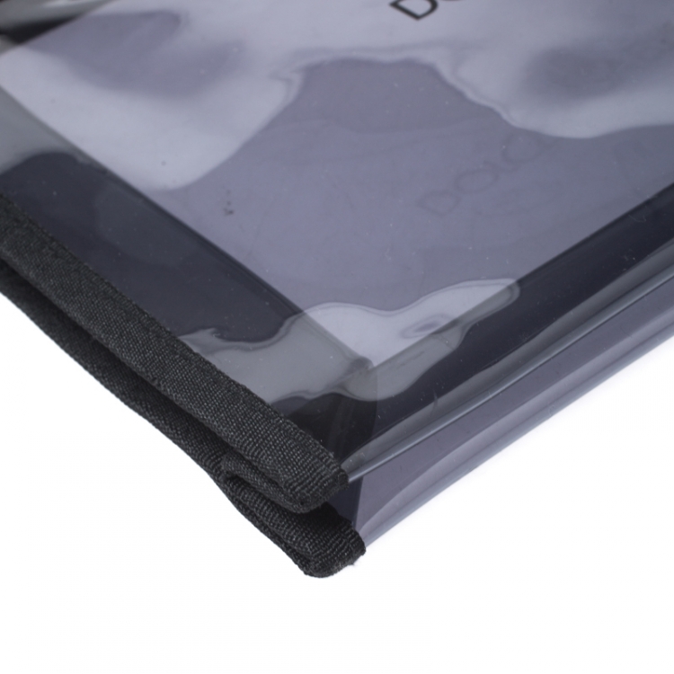 Pre Owned Dolce & Gabbana Clear Black PVC Swimsuit Pouch