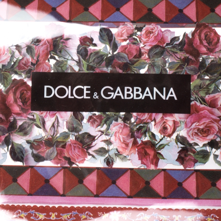 Pre Owned Dolce & Gabbana Red Printed PVC Swimsuit Pouch