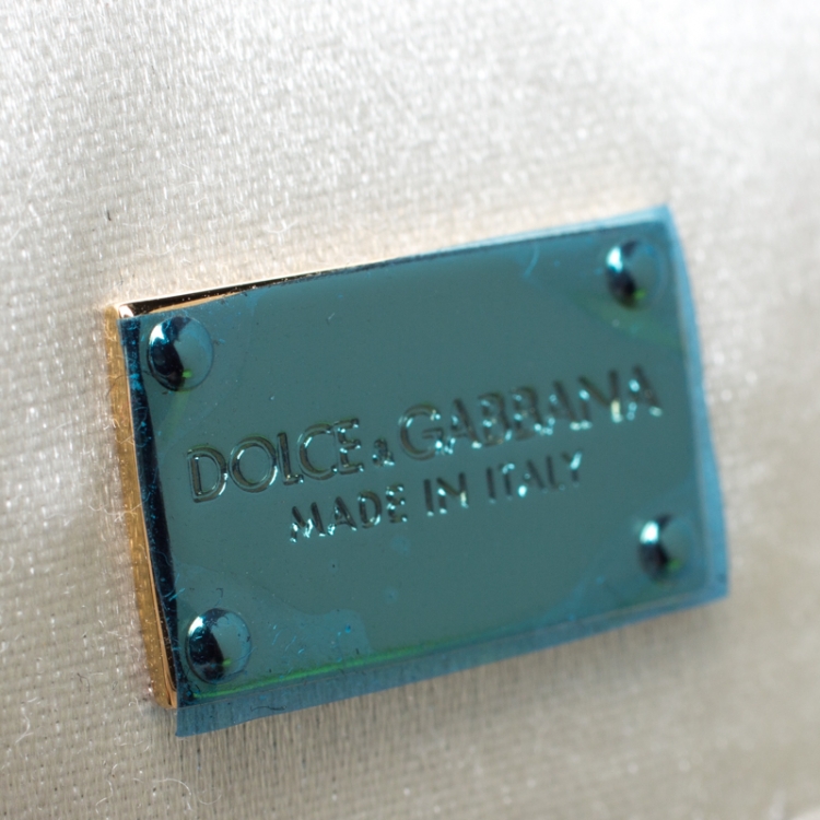 Pre Owned Dolce & Gabbana Multicolor Floral Print Canvas Zip Pouch