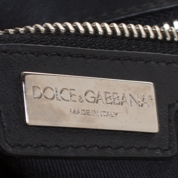 Pre Owned Dolce & Gabbana Leopard Print Leather Medium Miss Sicily Top Handle Bag