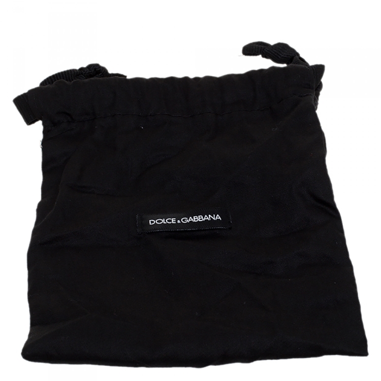Pre Owned Dolce & Gabbana Black Leather Small Devotion Top Handle Bag
