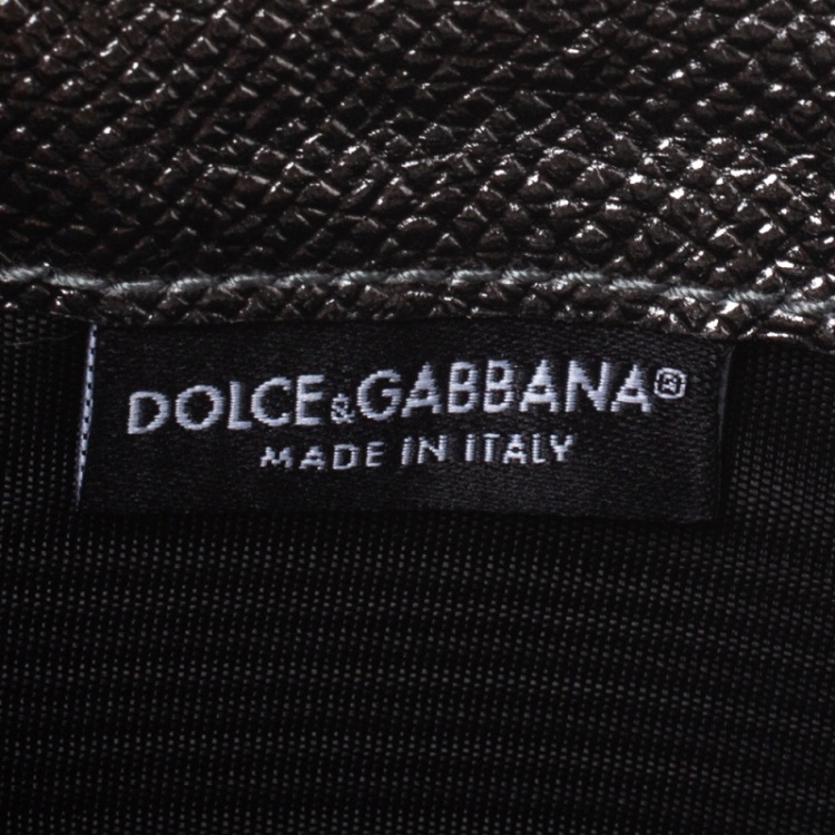 Pre Owned Dolce & Gabbana Silver Leather Sicily Smartphone Von Bag