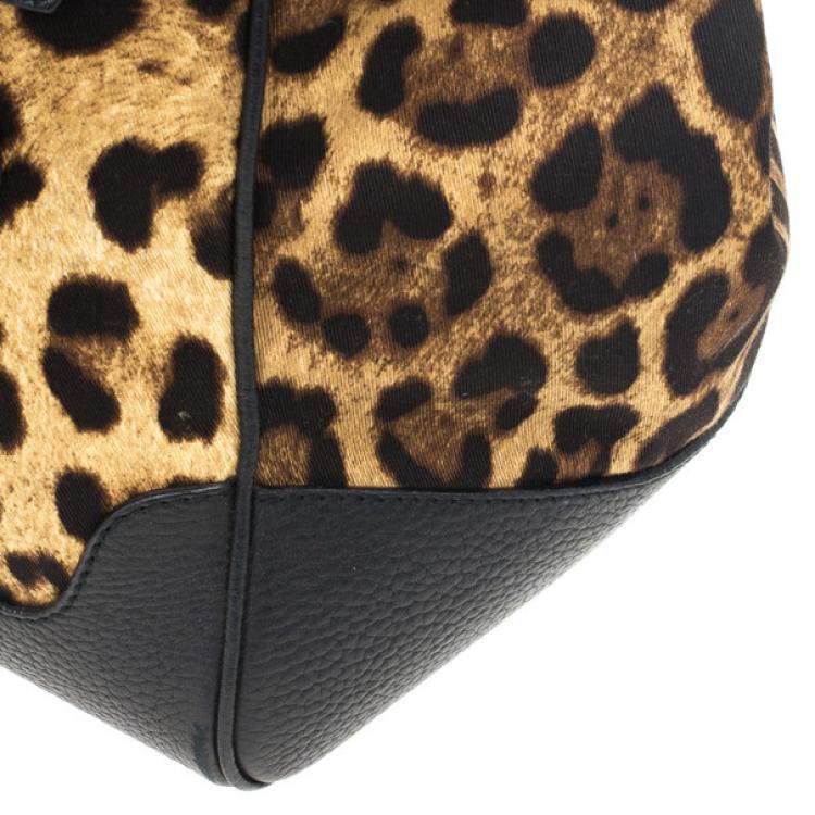 Pre Owned Dolce and Gabbana 'Animalier' Duffel Satchel Handbag