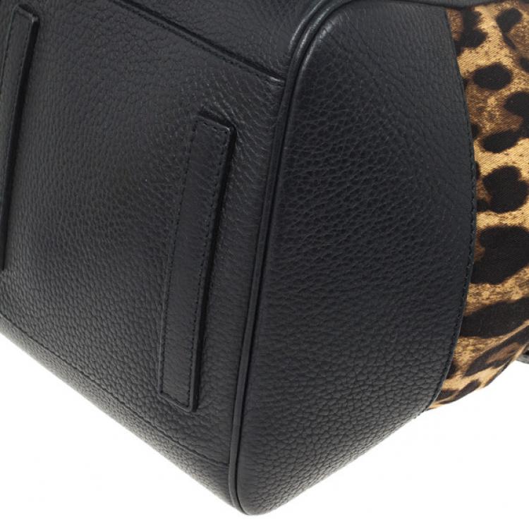 Pre Owned Dolce and Gabbana 'Animalier' Duffel Satchel Handbag