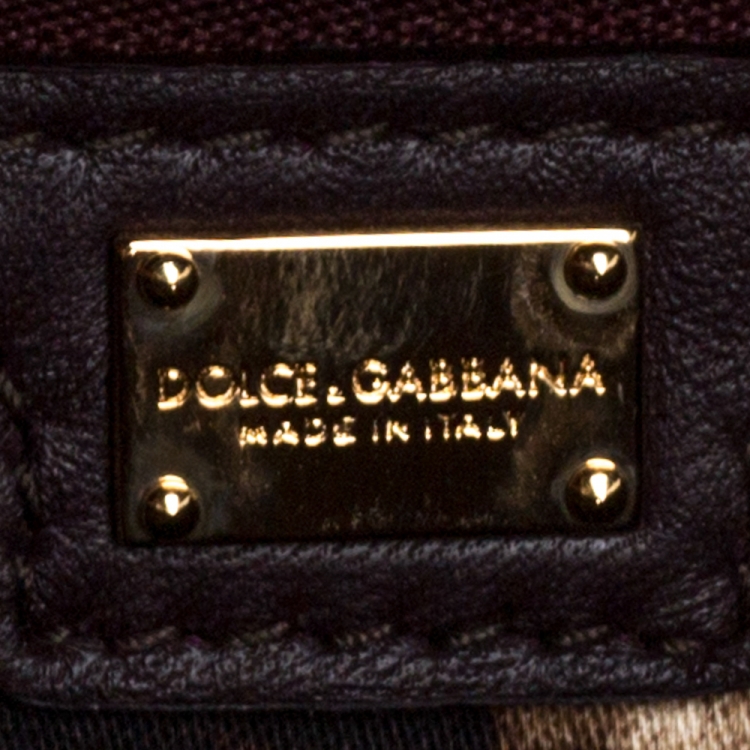 مملوكة مسبقًا Dolce & Gabbana Burgundy Patent Leather Large Miss Sicily Top Handle Bag