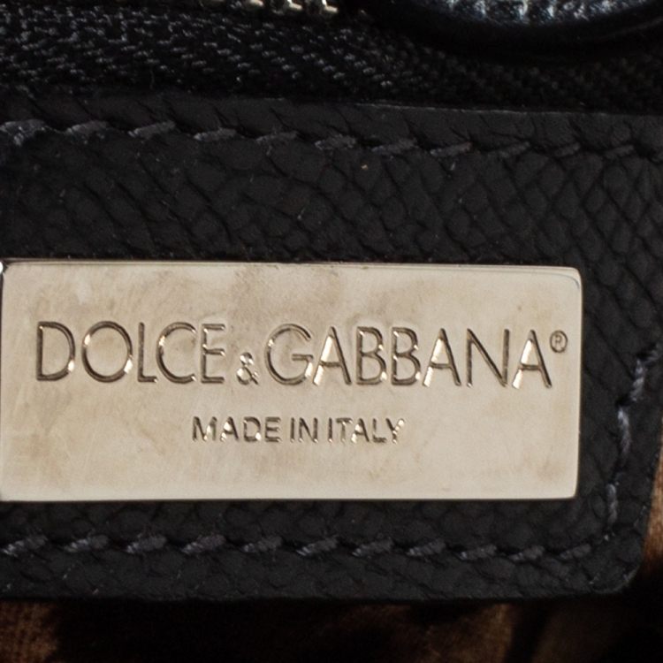 Pre Owned Dolce & Gabbana Black Leather Large Miss Sicily Top Handle Bag
