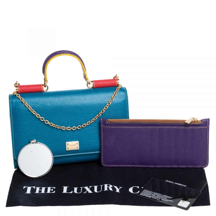 Pre Owned Dolce & Gabbana Multicolor Sicily Lipstick Wallet on Chain