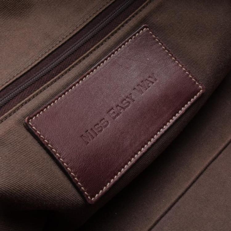 Pre Owned Dolce and Gabanna Leopard Satin 'Miss Easy Way' Mini Boston Bag