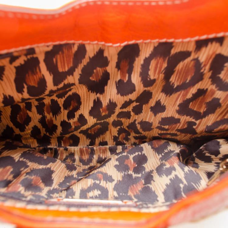 Pre Owned Dolce and Gabbana Woven Hobo with Orange Trim