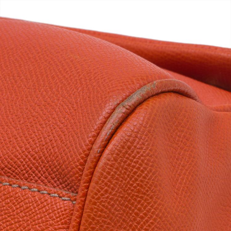 Pre Owned Dolce and Gabbana Orange Leather Medium Miss Sicily Tote