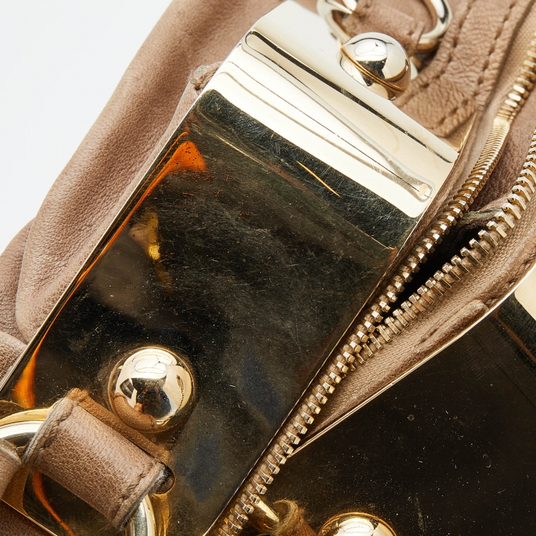 Pre Owned D&G Beige Leather Karen Shoulder Bag