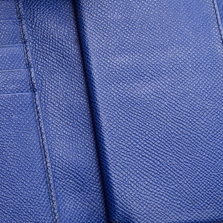 Pre Owned Dolce & Gabbana Blue Leather Miss Sicily Von Wallet on Chain