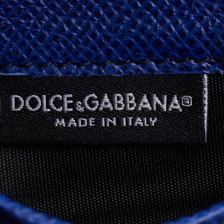 Pre Owned Dolce & Gabbana Blue Leather Miss Sicily Von Wallet on Chain