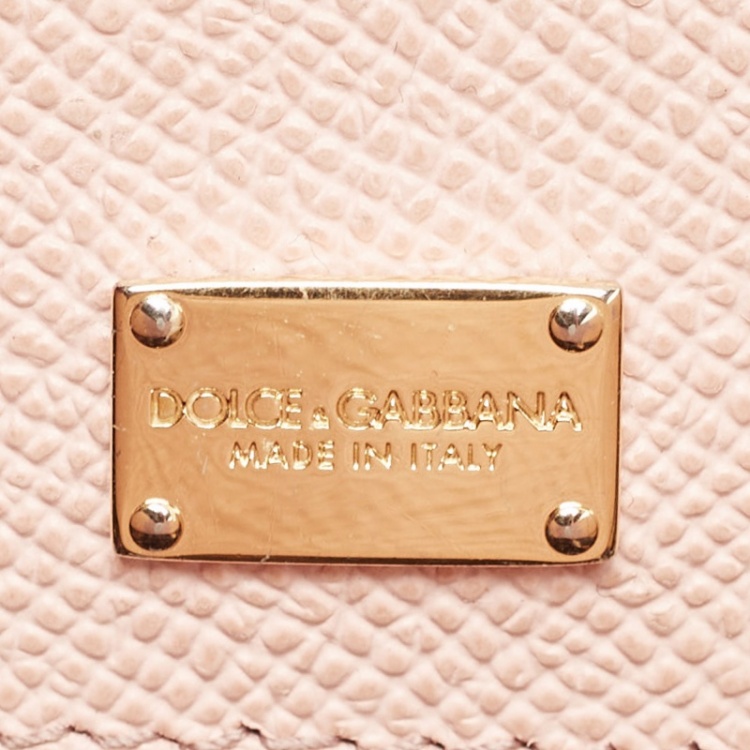 مملوكة مسبقًا Dolce & Gabbana Light Pink Leather Large Miss Sicily Top Handle Bag