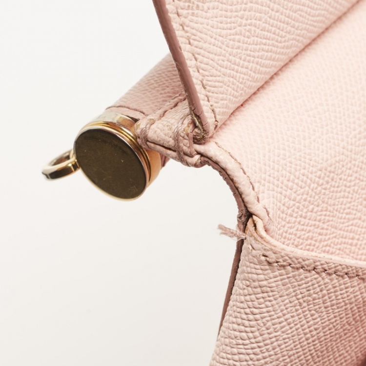 مملوكة مسبقًا Dolce & Gabbana Light Pink Leather Large Miss Sicily Top Handle Bag