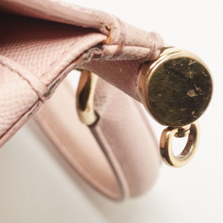 مملوكة مسبقًا Dolce & Gabbana Light Pink Leather Large Miss Sicily Top Handle Bag