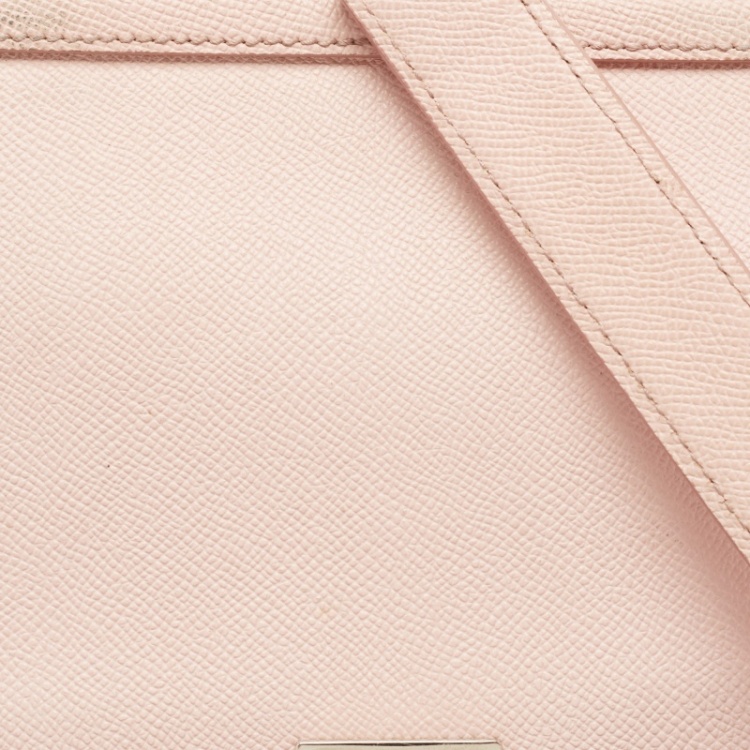 مملوكة مسبقًا Dolce & Gabbana Light Pink Leather Large Miss Sicily Top Handle Bag