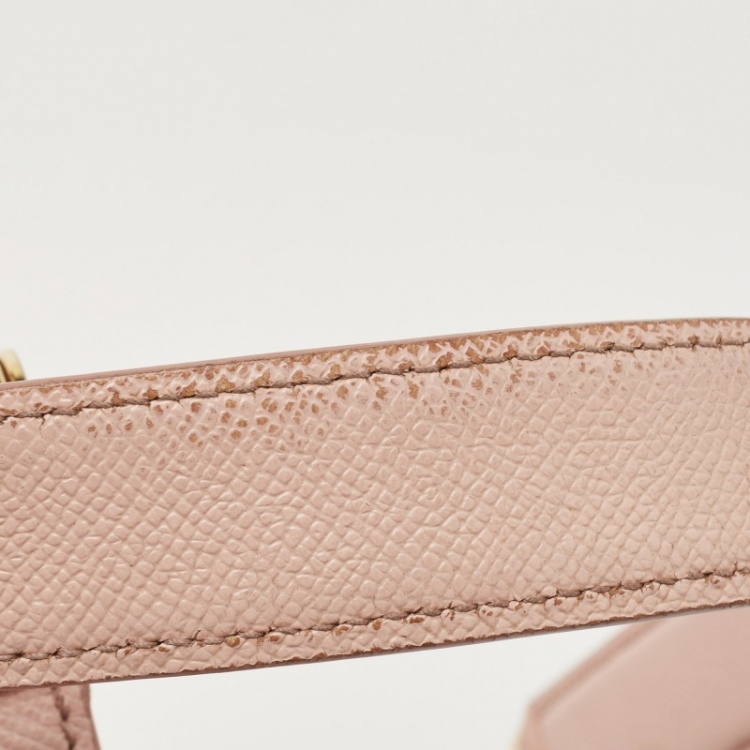 مملوكة مسبقًا Dolce & Gabbana Light Pink Leather Large Miss Sicily Top Handle Bag
