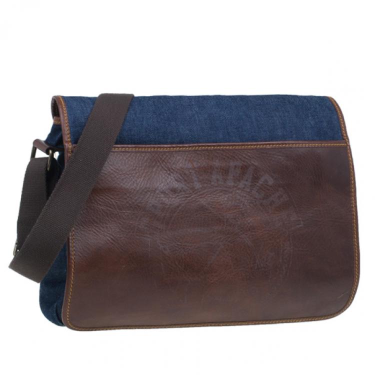 Pre Owned Dolce and Gabbana Denim Messenger Bag