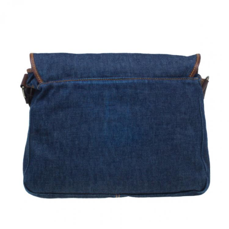 Pre Owned Dolce and Gabbana Denim Messenger Bag