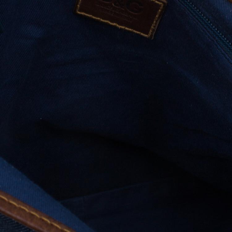 Pre Owned Dolce and Gabbana Denim Messenger Bag