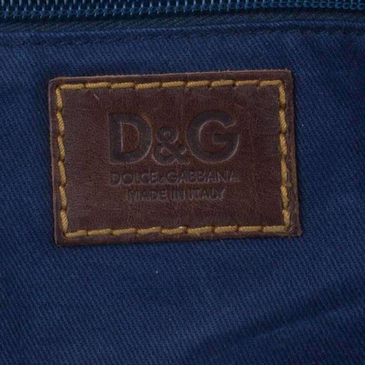 Pre Owned Dolce and Gabbana Denim Messenger Bag