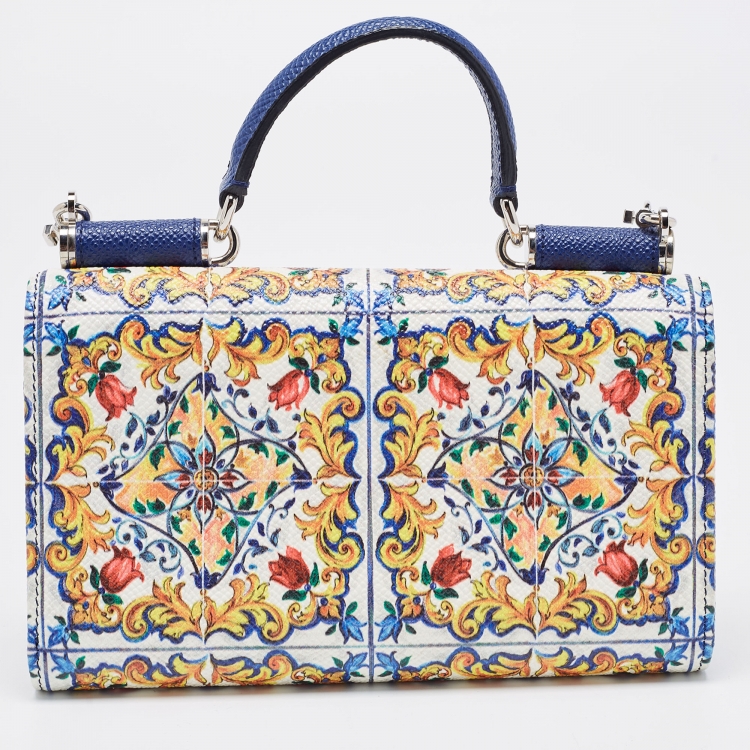Pre Owned Dolce & Gabbana Multicolor Leather Miss Sicily Von Wallet on Chain
