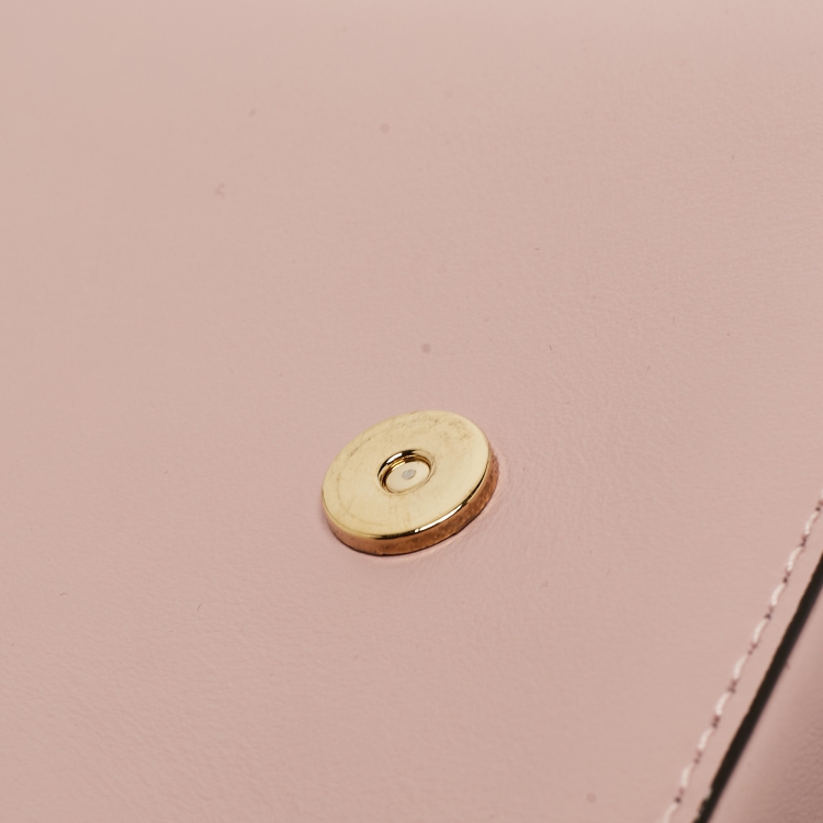 Pre Owned Dolce & Gabbana Pink Leather And Snakeskin DG Millenials Crossbody Bag