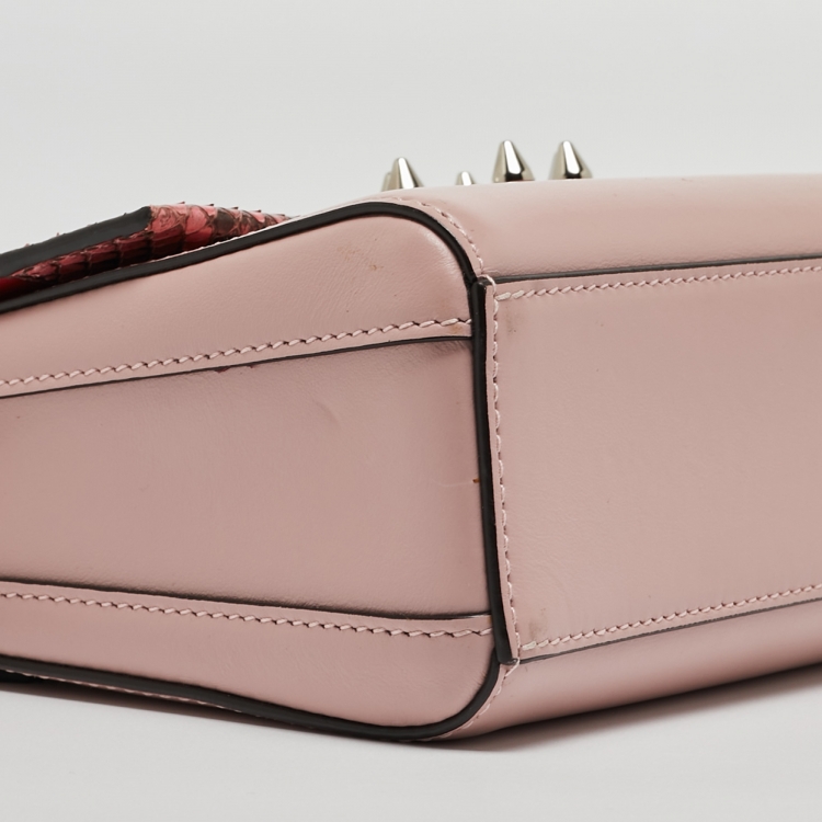Pre Owned Dolce & Gabbana Pink Leather And Snakeskin DG Millenials Crossbody Bag