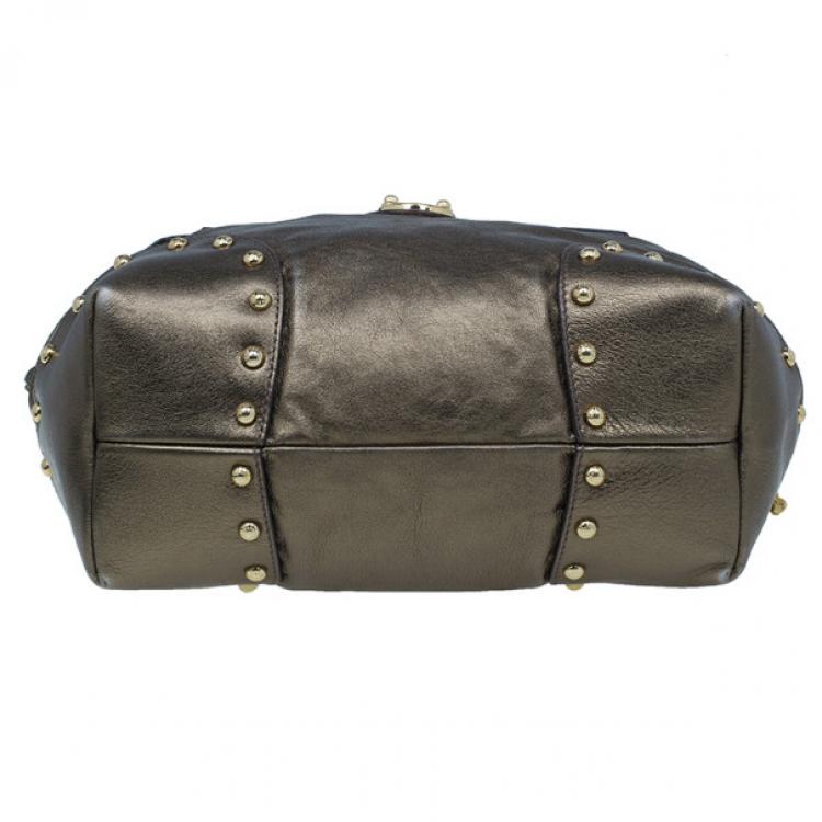 مملوكة مسبقًا Dolce and Gabbana Bronze Leather Hobo