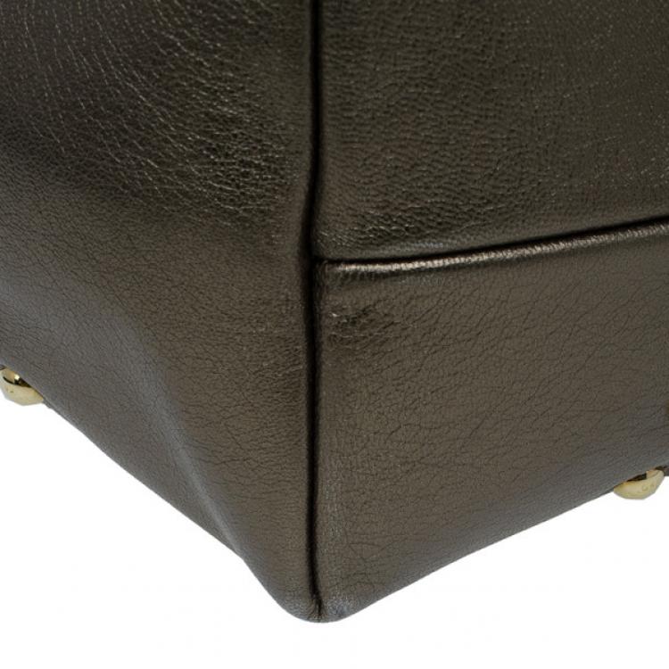 مملوكة مسبقًا Dolce and Gabbana Bronze Leather Hobo