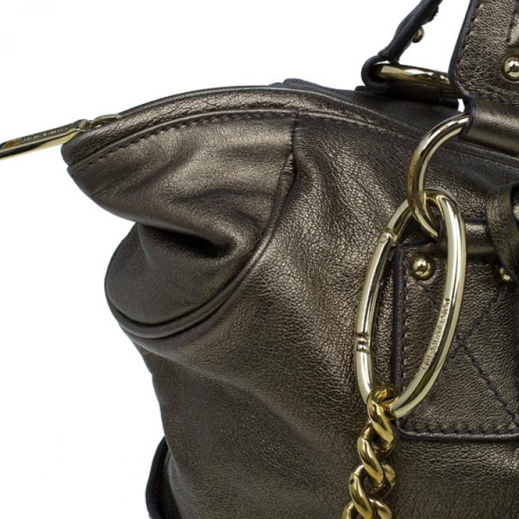 مملوكة مسبقًا Dolce and Gabbana Bronze Leather Hobo