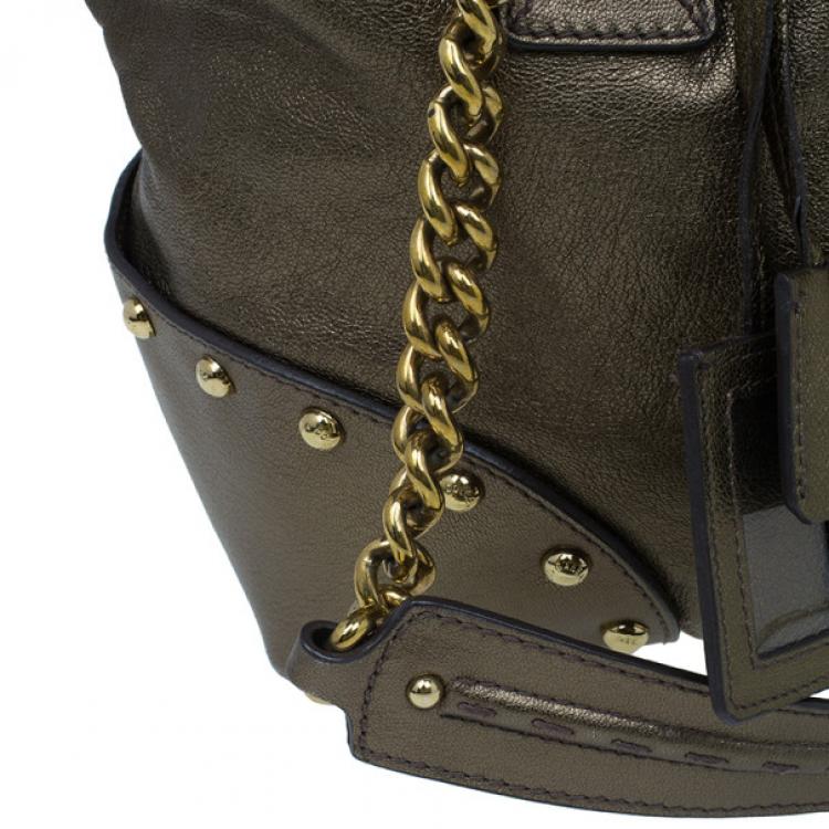 مملوكة مسبقًا Dolce and Gabbana Bronze Leather Hobo