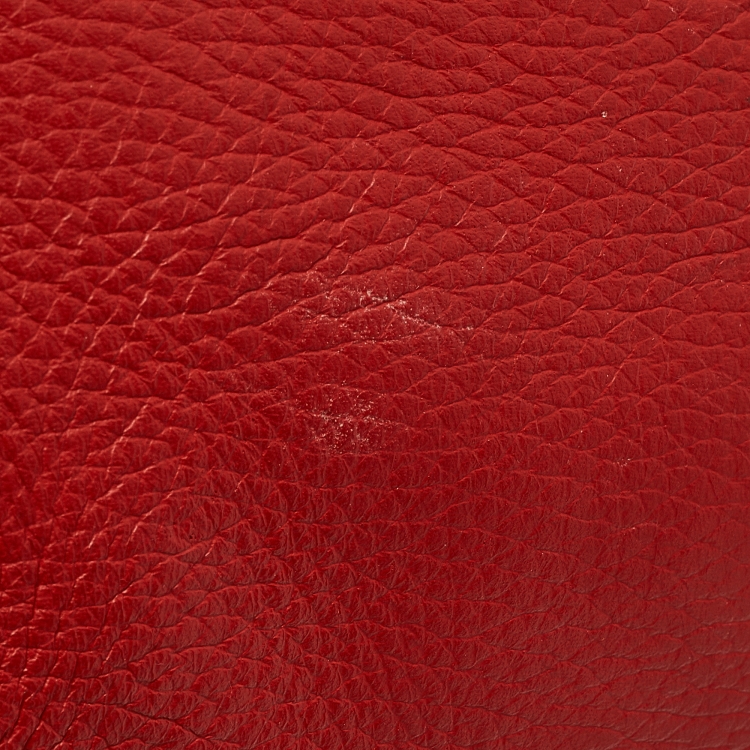 Pre Owned Dolce & Gabbana Red Leather Miss Sicily Tote