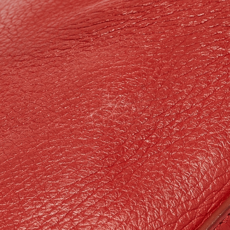Pre Owned Dolce & Gabbana Red Leather Miss Sicily Tote